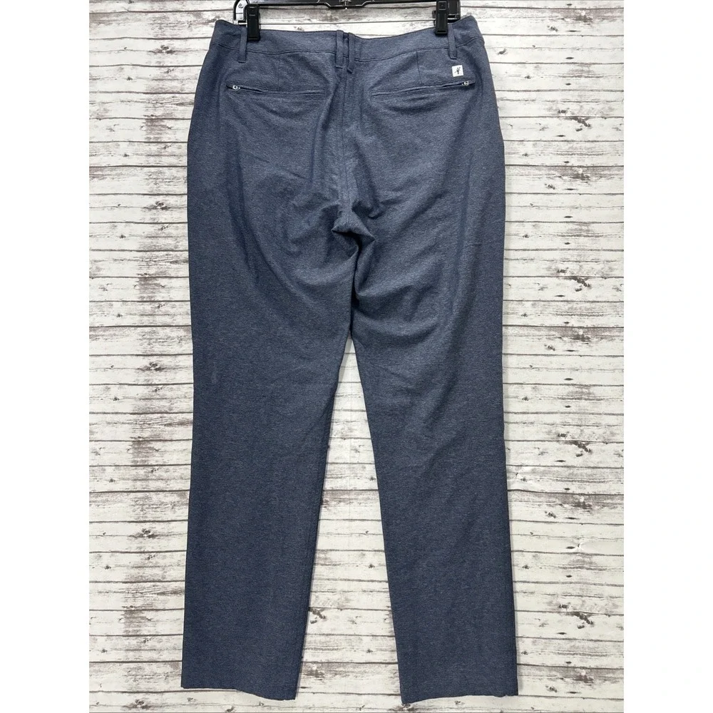 Toes on the Nose Golf Pants Men 32x30 Stretch Lightweight Heather Gray Blue Slim